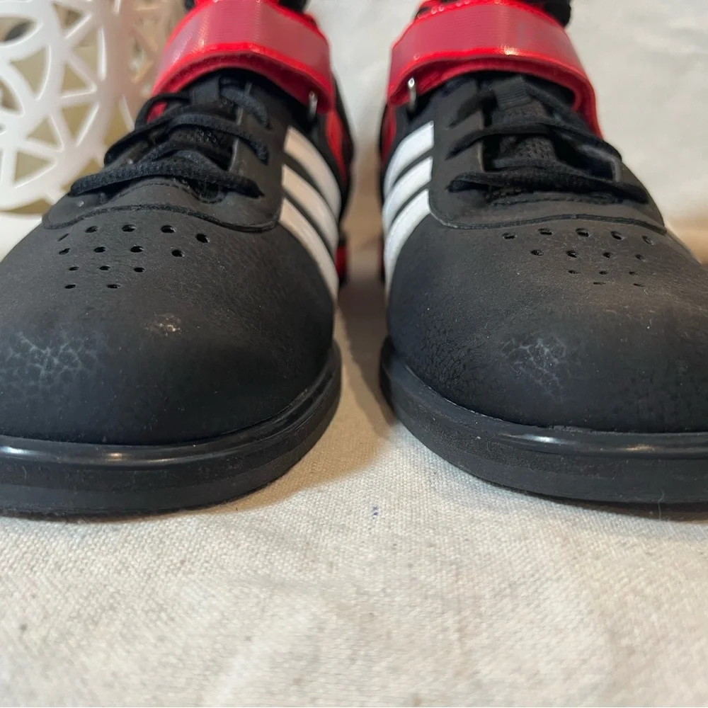Adidas Men's Black and Red Powerlift Sneakers - Picture 6 of 10